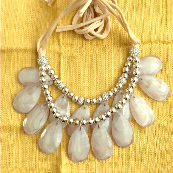 Anthropologie Crystal Bib Statement Necklace FAB!